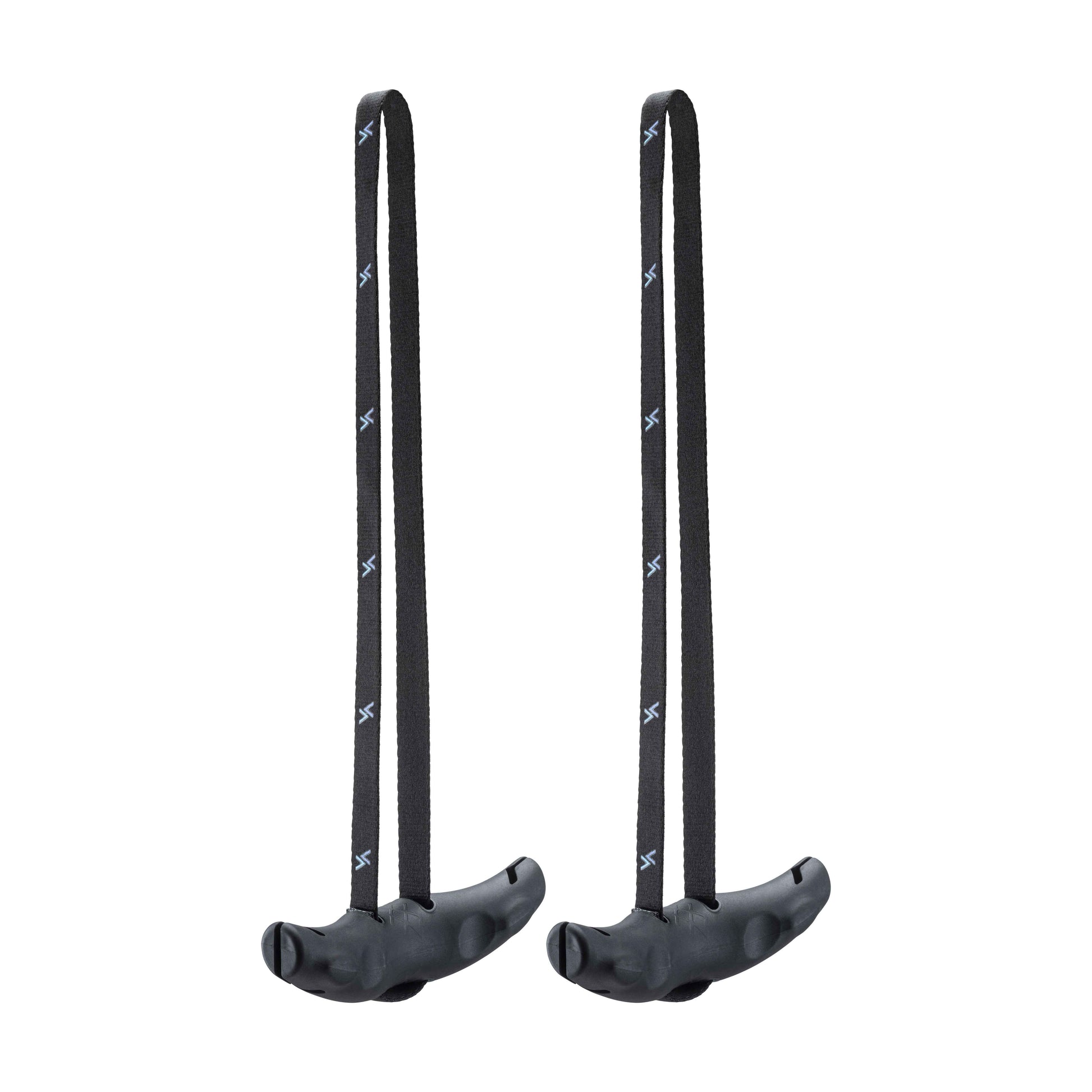 Twee ergonomische Swipe Grip handgrepen van Advantum met zichtbare vingercontouren en verstelbare band, ideaal voor pull-workouts en functionele training.